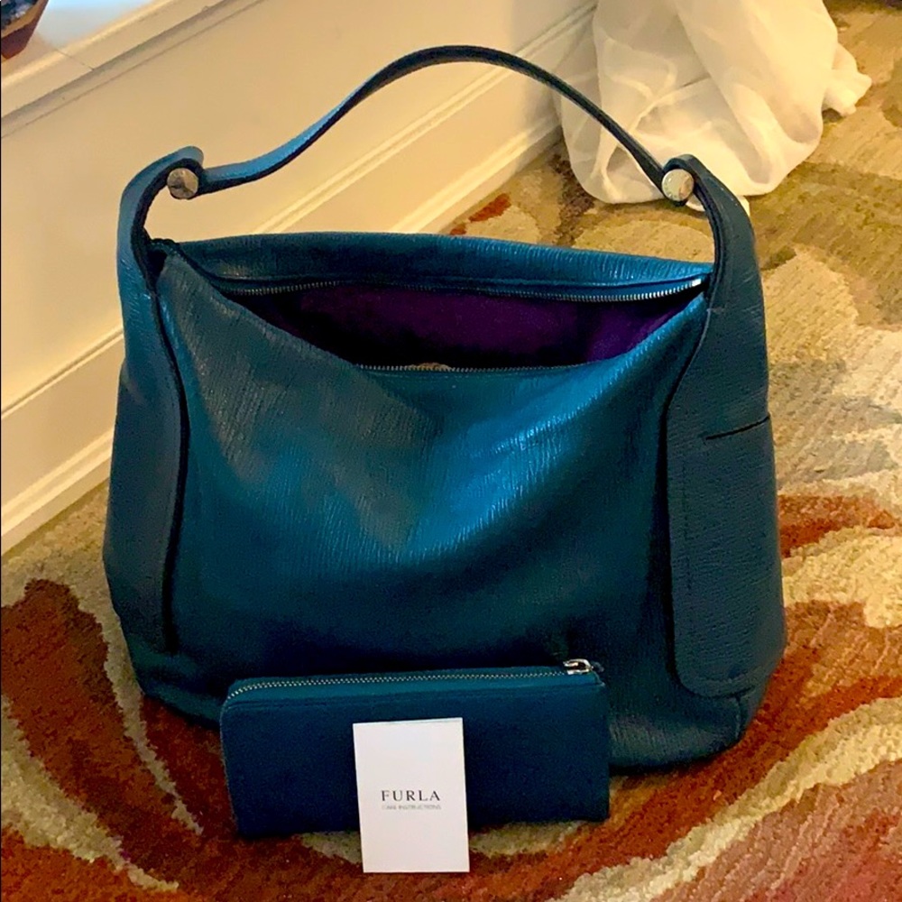 Furla Leather Bag and Matching Furla Wallet